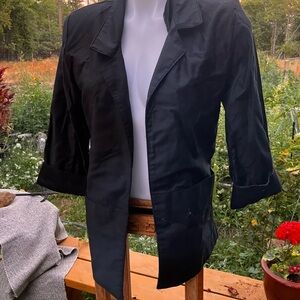 1980’s vintage two piece suit tuxedo jacket and pleated skirt by Michelle Stuart